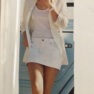 Citizens of Humanity white denim skirt 11” Long